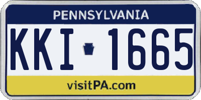 PA license plate KKI1665