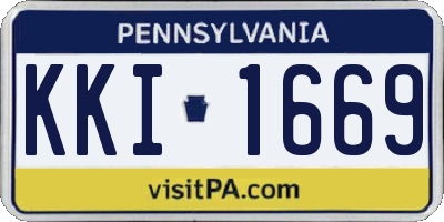 PA license plate KKI1669