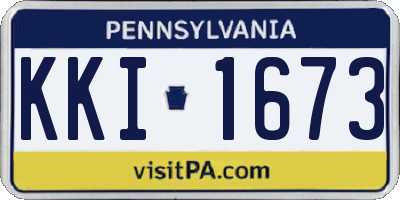 PA license plate KKI1673
