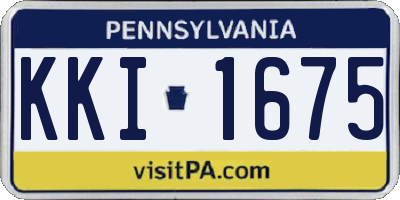 PA license plate KKI1675