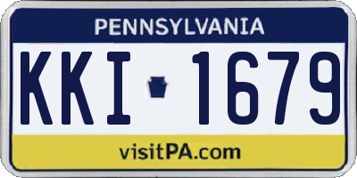 PA license plate KKI1679