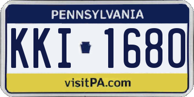 PA license plate KKI1680