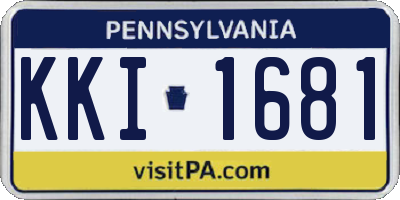 PA license plate KKI1681