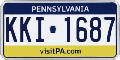 PA license plate KKI1687