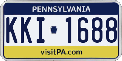 PA license plate KKI1688