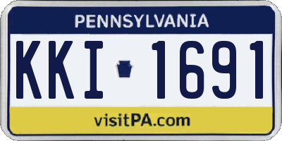 PA license plate KKI1691