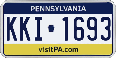 PA license plate KKI1693