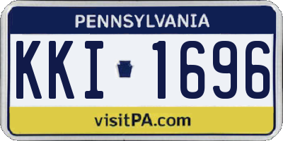 PA license plate KKI1696