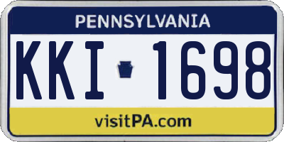 PA license plate KKI1698