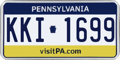 PA license plate KKI1699