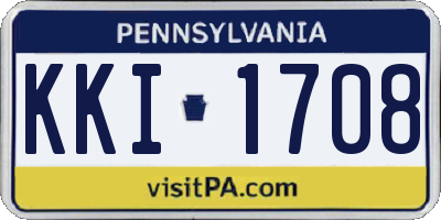 PA license plate KKI1708