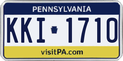 PA license plate KKI1710