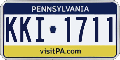 PA license plate KKI1711