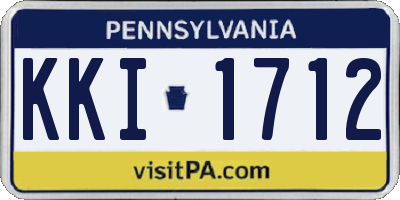 PA license plate KKI1712