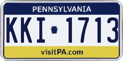 PA license plate KKI1713
