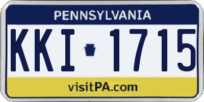 PA license plate KKI1715