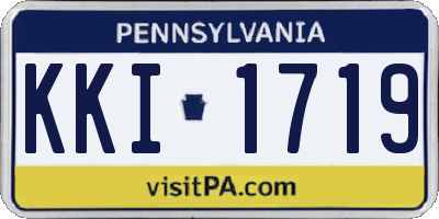 PA license plate KKI1719