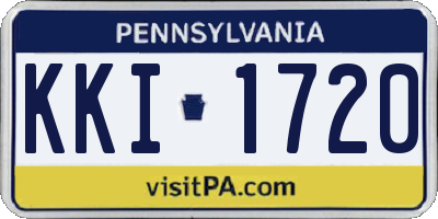 PA license plate KKI1720