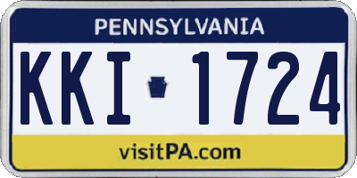 PA license plate KKI1724