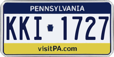 PA license plate KKI1727