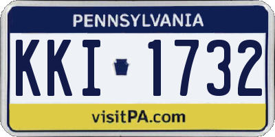 PA license plate KKI1732