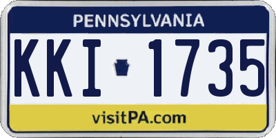 PA license plate KKI1735