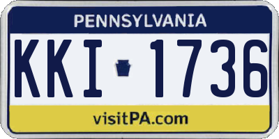 PA license plate KKI1736