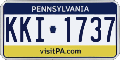 PA license plate KKI1737