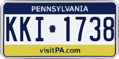 PA license plate KKI1738