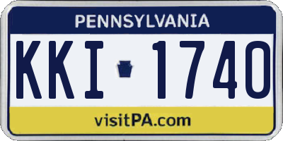 PA license plate KKI1740