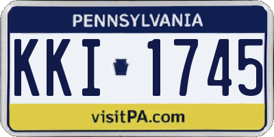 PA license plate KKI1745