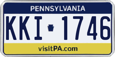 PA license plate KKI1746