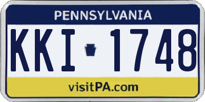 PA license plate KKI1748