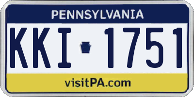 PA license plate KKI1751