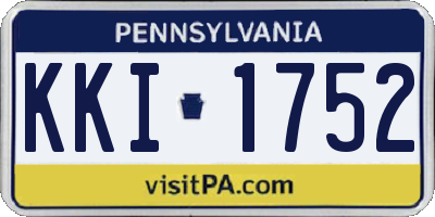 PA license plate KKI1752