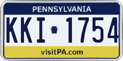 PA license plate KKI1754