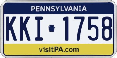 PA license plate KKI1758