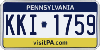 PA license plate KKI1759