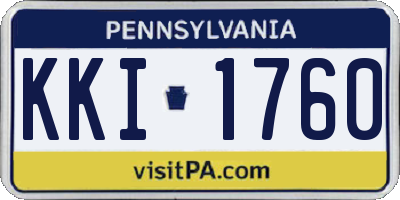 PA license plate KKI1760