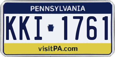 PA license plate KKI1761