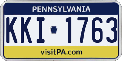 PA license plate KKI1763
