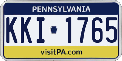 PA license plate KKI1765