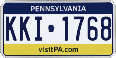 PA license plate KKI1768