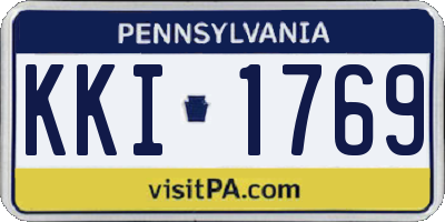 PA license plate KKI1769