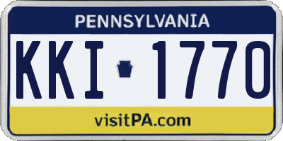 PA license plate KKI1770