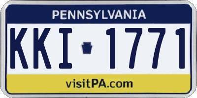 PA license plate KKI1771