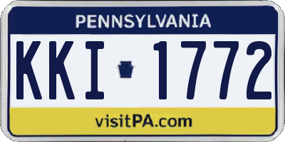 PA license plate KKI1772
