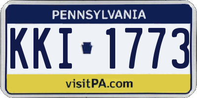 PA license plate KKI1773