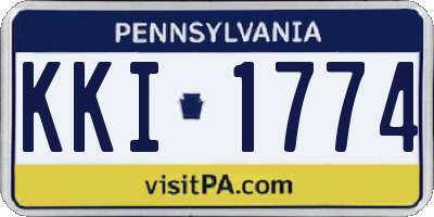 PA license plate KKI1774