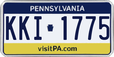 PA license plate KKI1775